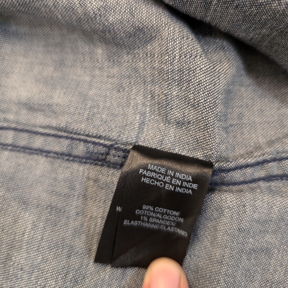 Kenneth Cole Blue Mens Preppy Button Up Shirt NEW Size medium 99% cotton - Picture 5 of 13